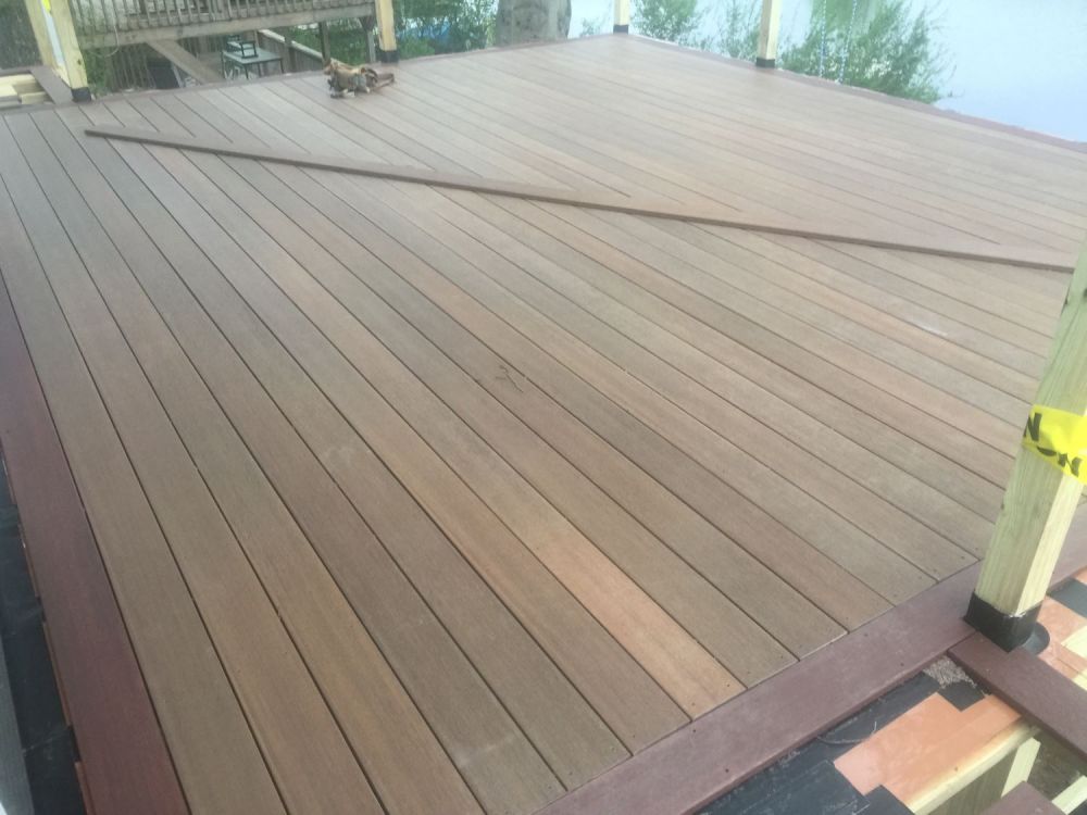 completed lake deck